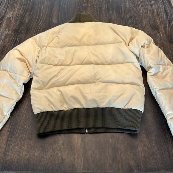 🟢 DIESEL UNISEX OLIVE GREEN & CREAM REVERSIBLE BOMBER JACKET - Picture 14 of 14